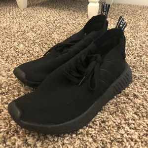 All black adidas shoes